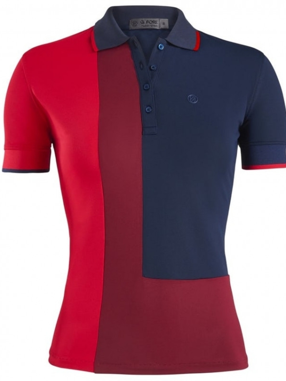 G/Fore Womens Color Block Polo XL Red Blue Short Sleeves EUC - Picture 3 of 8